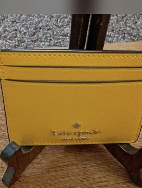 Kate Spade New York Madison, Daffodil, Saffiano Card Holder, NWOT